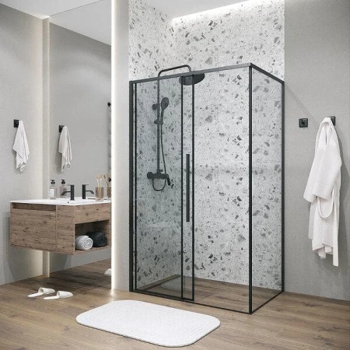 Душевой уголок Grossman Galaxy 110x100 120.K33.01.1110.21.00 профиль Черный матовый стекло прозрачное