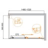 Душевой уголок Cezares Molveno 150x90 MOLVENO-AH-11-150/90-P-Cr профиль Хром стекло текстурное
