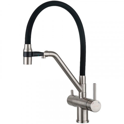 Смеситель для кухни Gappo G4398-85 Сатин Черный латунь