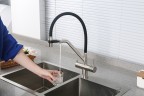 Смеситель для кухни Gappo G4398-85 Сатин Черный латунь