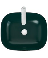 Раковина-чаша WeltWasser Elbach M2143 BBG 49 10000005600 Черно-зеленая матовая фаянс накладная