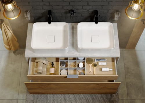 Корпус тумбы под раковину Aqwella 5 Stars Mobi 120 MOB0112DB подвесной Дуб балтийский МДФ / ЛДСП