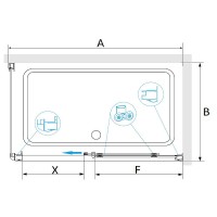 Душевой уголок RGW Passage PA-245 100x80 410824580-11 профиль Хром стекло прозрачное