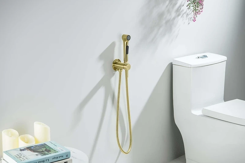 Гигиенический душ со смесителем Aquatek Европа AQ1020BG цвет Золото шлифованное