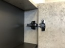 Зеркальный шкаф Comforty Франкфурт 60 00-00004331 Бетон светлый Черное матовое МДФ / ЛДСП, стекло