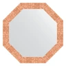 Зеркало Evoform Octagon 67х67 BY 7309 в багетной раме - Соты медь 70