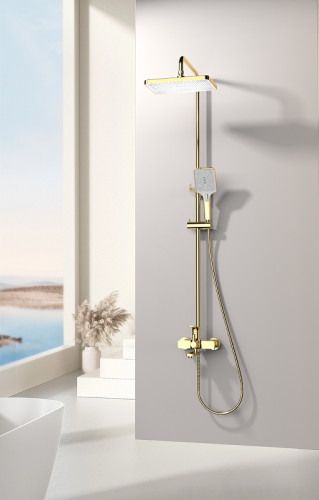 Душевая система Splenka S30.24.03 Золото матовое латунь на стену