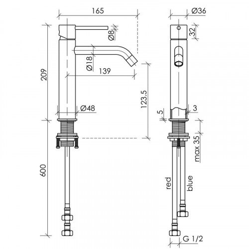 Смеситель для раковины Sancos Etna SC9003GG Вороненая сталь