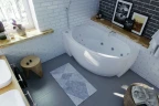 Акриловая ванна Aquatek Бетта 170x97 R BET170-0000084 без гидромассажа с фронтальной панелью с каркасом (вклеенный) со слив-переливом