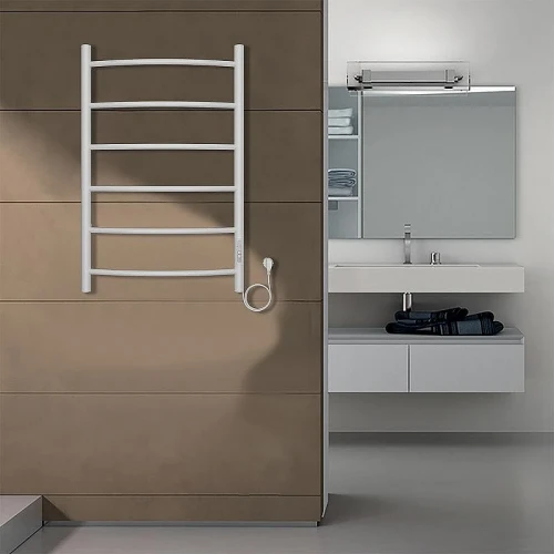 Электрический полотенцесушитель Azario Verona 500x800 П6 AZ04858W диммер справа Белый