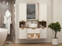 Шкаф пенал Brevita Bergen 35 L BER-05035-01-19-ПоЛ подвесной Белый матовый Дуб Галифакс олово МДФ / ЛДСП