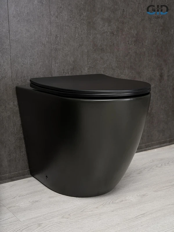 Унитаз Gid Convexo TRS-269BM 62214Y приставной цвет Черный матовый с сиденьем Микролифт
