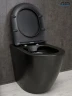 Унитаз Gid Convexo TRS-269BM 62214Y приставной цвет Черный матовый с сиденьем Микролифт