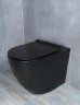 Унитаз Gid Convexo TRS-269BM 62214Y приставной цвет Черный матовый с сиденьем Микролифт