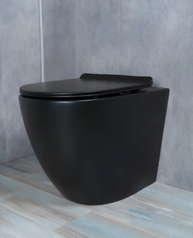 Унитаз Gid Convexo TRS-269BM 62214Y приставной цвет Черный матовый с сиденьем Микролифт