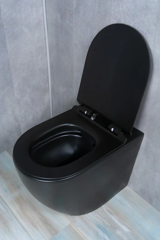 Унитаз Gid Convexo TRS-269BM 62214Y приставной цвет Черный матовый с сиденьем Микролифт