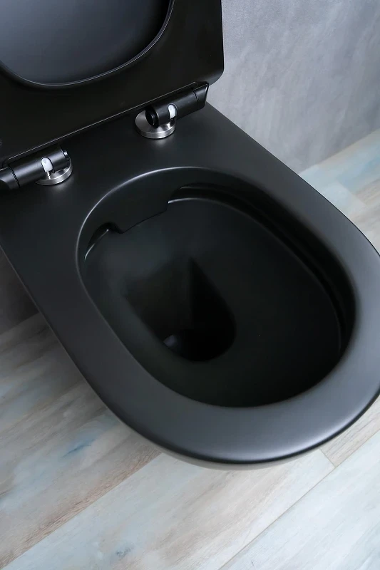 Унитаз Gid Convexo TRS-269BM 62214Y приставной цвет Черный матовый с сиденьем Микролифт