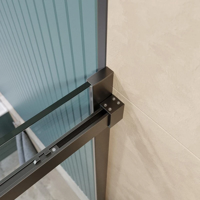 Душевой уголок BelBagno Soft Close-2 140x80 SOFT_CLOSE-2-AH-1-140/80-C-GM профиль Оружейная сталь стекло прозрачное