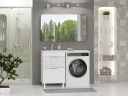 Тумба с раковиной Brevita Enfida 120 L УТ000016086 Белая матовая МДФ / ЛДСП