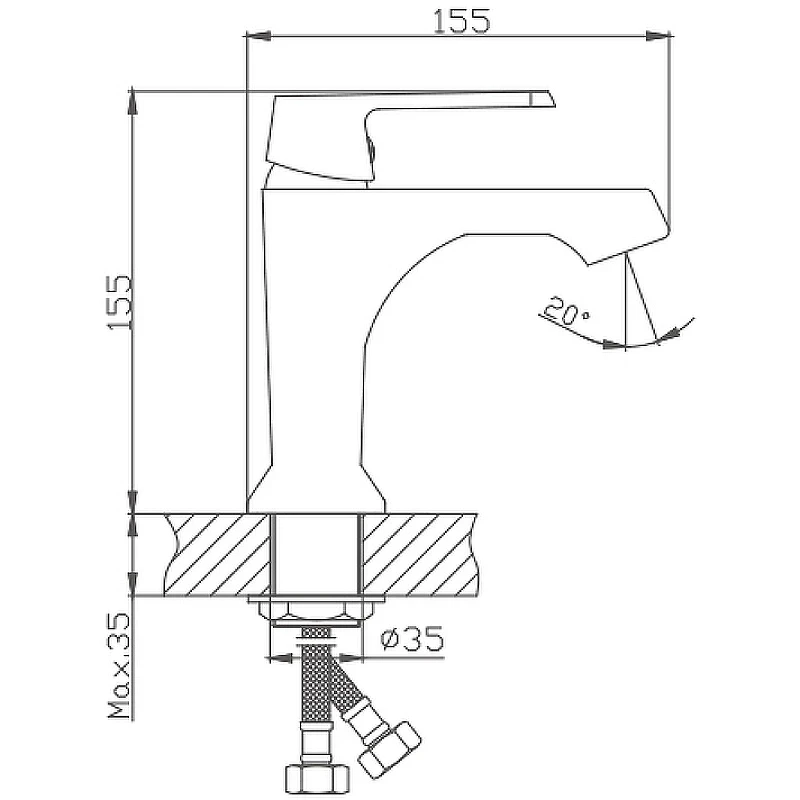 Смеситель для раковины Haiba HB10804 Белый