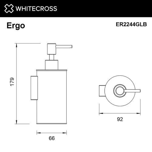 Дозатор для жидкого мыла Whitecross Ergo gold brushed ER2244GLB цвет Золото брашированное