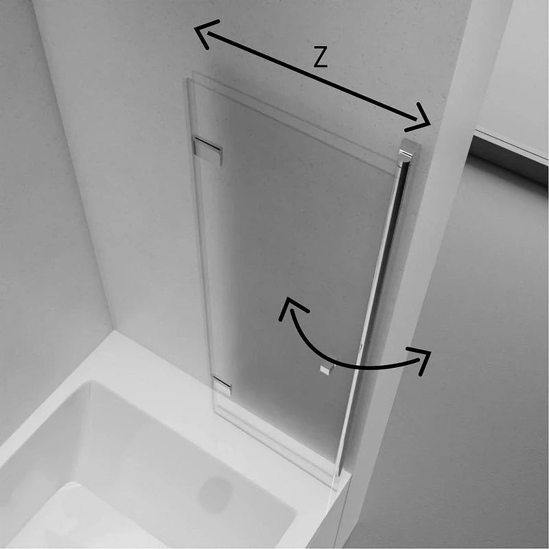 Шторка для ванны New Trendy NEW SOLEO Chrome x120 P-0030