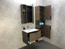 Зеркало со шкафом Comforty Франкфурт 60 00004150528 Дуб шоколадно-коричневый МДФ / ЛДСП, стекло