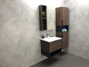 Зеркало со шкафом Comforty Франкфурт 60 00004150528 Дуб шоколадно-коричневый МДФ / ЛДСП, стекло