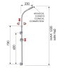 Душевая штанга Remer 318C цвет Хром