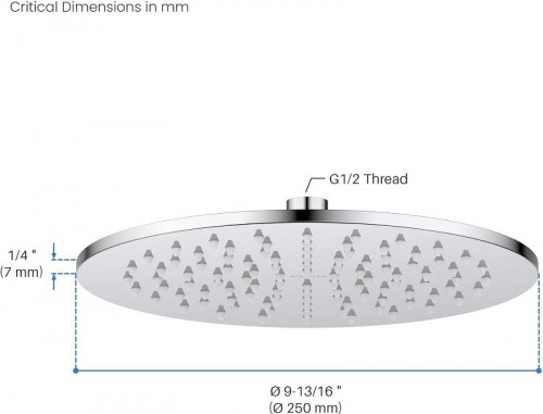 Верхний душ Aquatek AQ2077CR Хром нержавеющая сталь на потолок