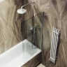 Шторка на ванну Maybah Glass MGV-93-5ш 700x1400 в широком профиле Хром матовый стекло сатиновое