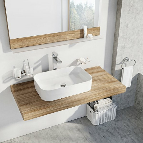 Раковина-чаша Ravak Ceramic R Slim 55 XJX01155002 Белая фаянс накладная