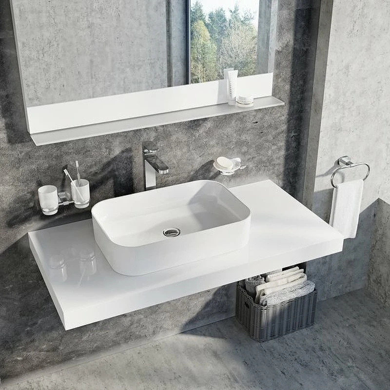 Раковина-чаша Ravak Ceramic R Slim 55 XJX01155002 Белая фаянс накладная