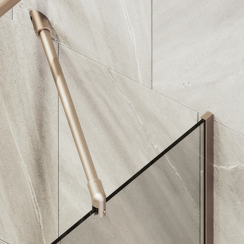 Шторка на ванну Maybah Glass MGV-135-2у 440x1400 в узком профиле Бронза стекло бронзовое