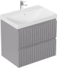 Тумба с раковиной Aquanet Джейн 2.0 70 378322 подвесная цвет Графит