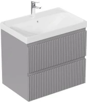 Тумба с раковиной Aquanet Джейн 2.0 70 378322 подвесная цвет Графит