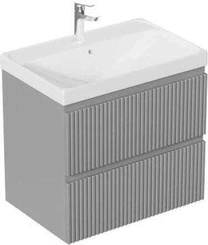 Тумба с раковиной Aquanet Джейн 2.0 70 378322 подвесная цвет Графит