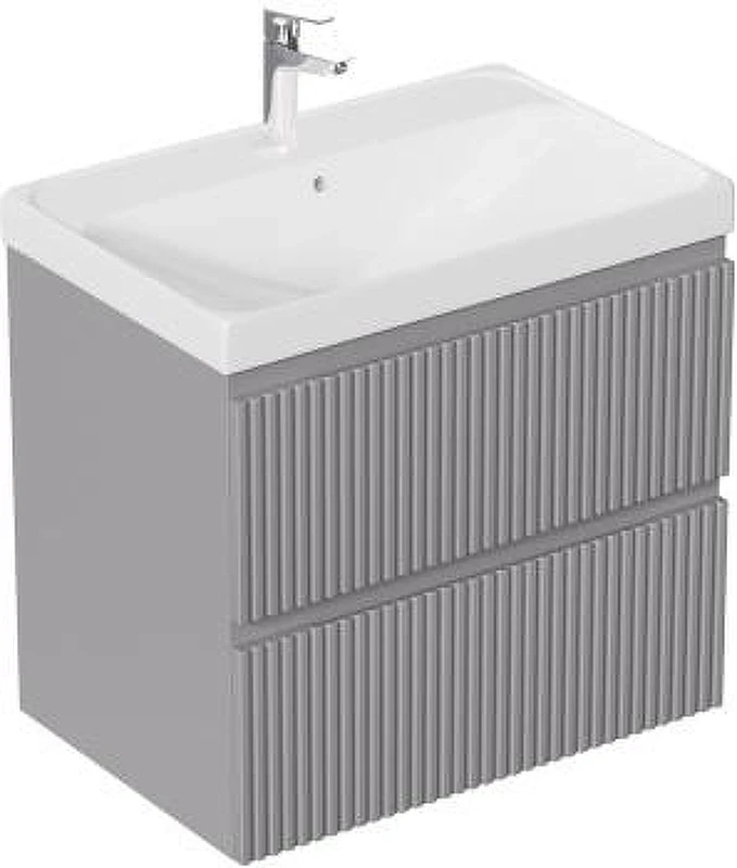 Тумба с раковиной Aquanet Джейн 2.0 70 378322 подвесная цвет Графит