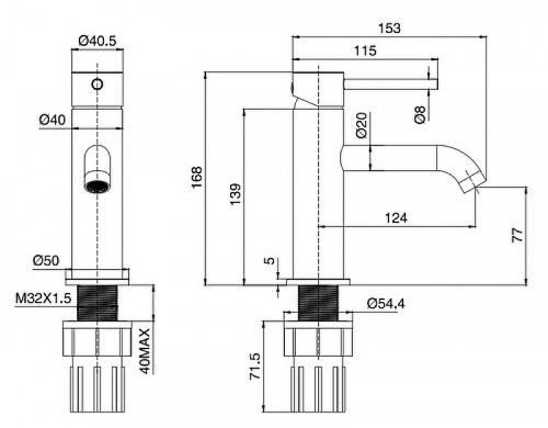 Смеситель для раковины Splendy Passion PA201168GK1CR цвет Хром