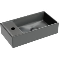 Раковина Ceramicanova Element 41 R CN6051RMDH Темный антрацит матовый фарфор подвесная