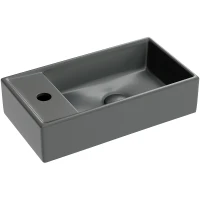 Раковина Ceramicanova Element 41 R CN6051RMDH Темный антрацит матовый фарфор подвесная