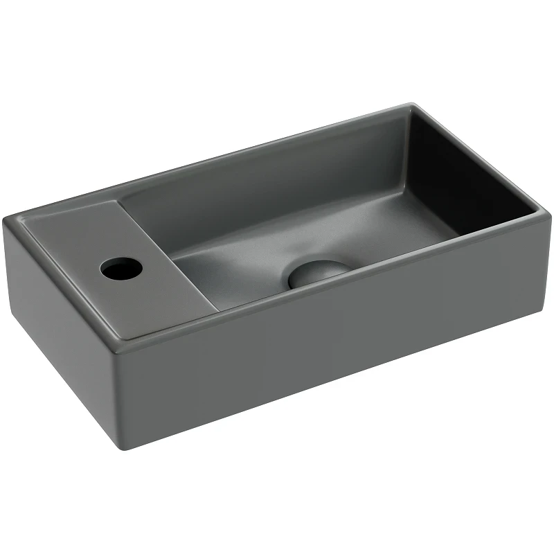 Раковина Ceramicanova Element 41 R CN6051RMDH Темный антрацит матовый фарфор подвесная