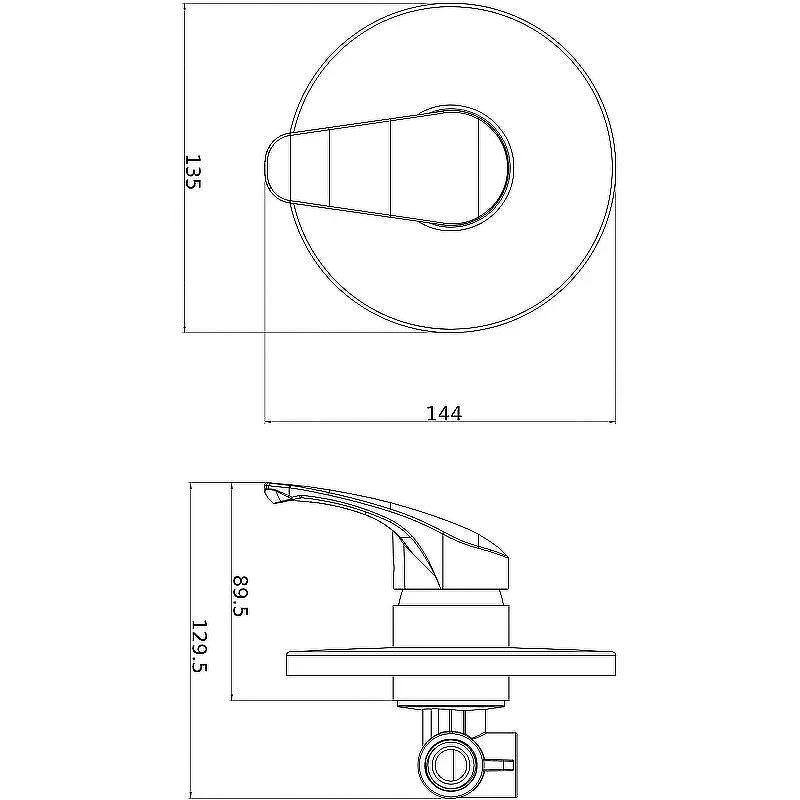 Смеситель для душа Orange OneLife P11-400cr Хром