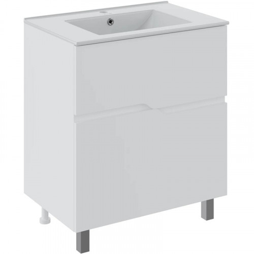 Тумба под раковину Runo Палермо 80 00-00004158 Белая