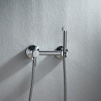 Гигиенический душ со смесителем Haiba HB5510-7 Черный матовый латунь на стену