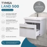 Тумба с раковиной Vigo Land 50 018-com подвесная цвет Белый