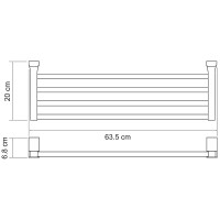 Полка для полотенец WasserKRAFT Leine K-5011W Хром