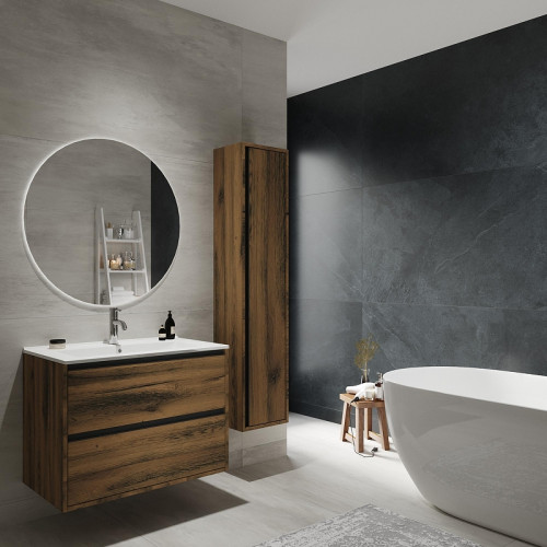 Шкаф пенал ЗОВ Парма 32 PPAT подвесной цвет Древесина Аттик