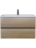 Тумба под раковину Uperwood Barsa 80 293020539 подвесная цвет Черный матовый Дуб сонома
