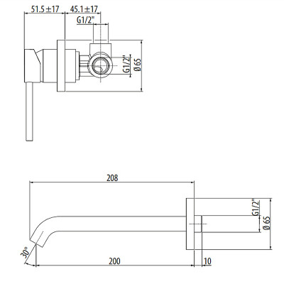 Смеситель для раковины Gattoni Circle Two 9137/91C0 Хром латунь
